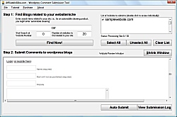 Software for Wordpress Comment Submission 9.0 screenshot